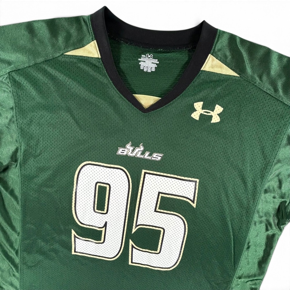 Under Armour USF Bulls Football Jersey Mens 2XL XXL #95 South Florida NCAA